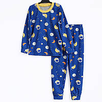 Дитяча піжама для хлопчика синя з космосом хлопчику