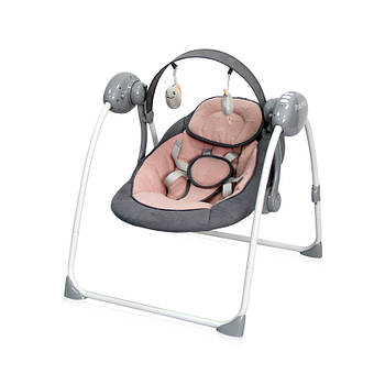 Дитяча гойдалка електрична Lorelli Portofino Cameo Rose Stars музична панель дуга з іграшками