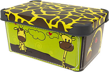 Коробка-бокс пласт. "Qutu Style Box" Giraffe з кришкою 5л №92792