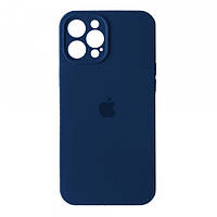 Чохол накладка бампер для iPhone 14 Pro Max Айфон Silicone Case Синій (deep navy) Full Camera