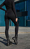 Теплі зимові легінси (лосини) для вагітних на хутрі Dallas S (42) Lullababe Чорний, фото 3