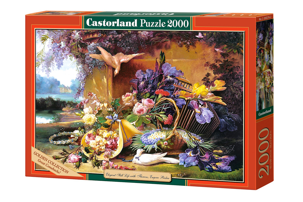Пазлы Castorland Элегантный натюрморт с цветами на 2000 элементов - фото 2 - id-p1716166144