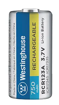 Акумулятор Westinghouse Li-ion RCR123A, (ICR17335, ICR17345), 3.7V, 750mAh