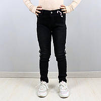 Теплі чорні джинси для дівчинки на флісі тм S&D розміри 4 роки