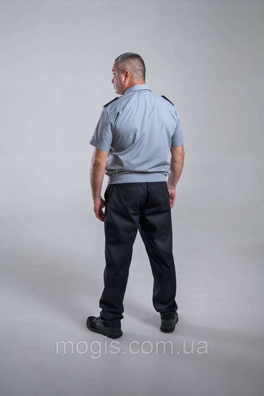 Рубашка форменная серая для сотрудников полиции с коротким рукавом (цвет светло серый) - фото 7 - id-p562023385