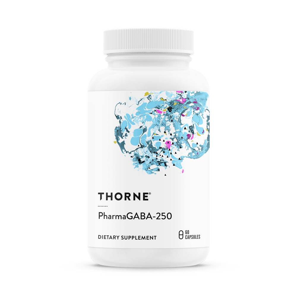 Thorne Research PharmaGABA-250 / ГАБА 250 мг для поддержки спокойного сна 60 капсул