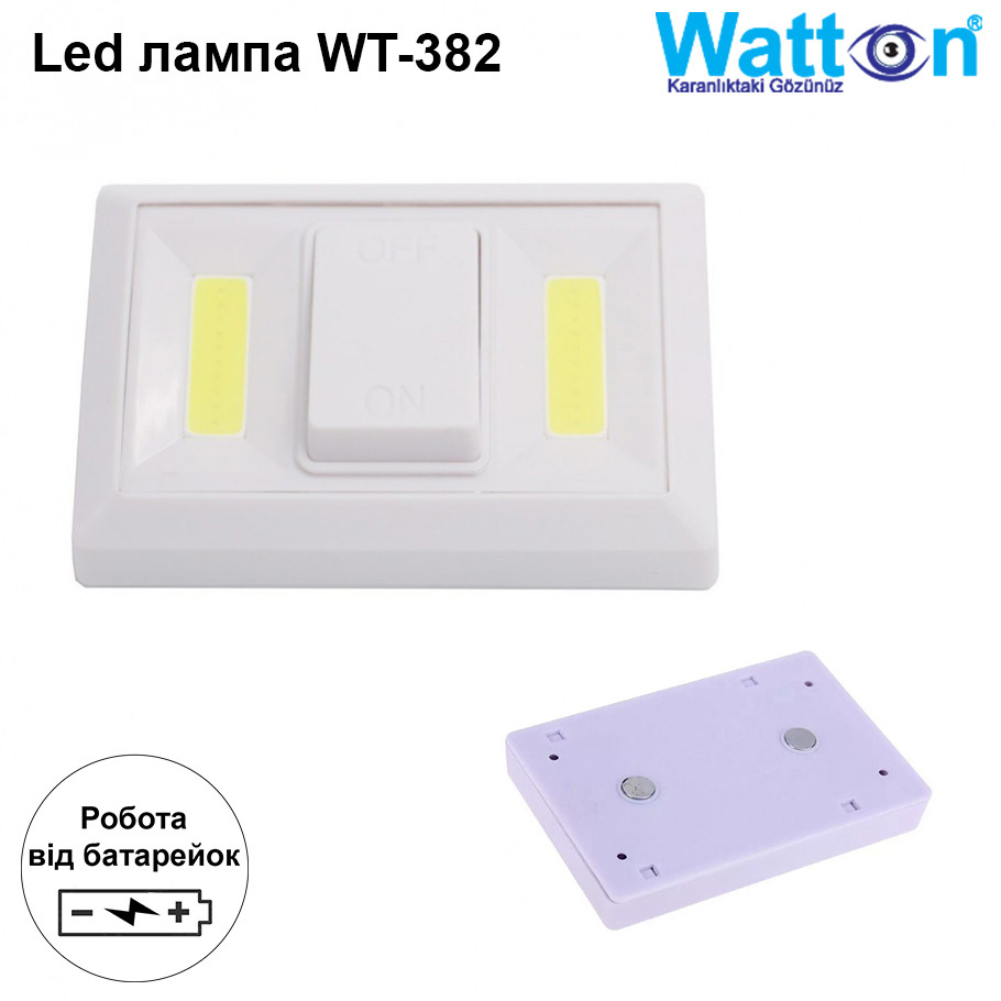 Лампа світлодіодна універсальна Led лампа COB для настінного або стельового кріплення Watton WT-382