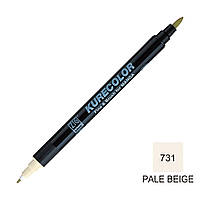 Маркер ZIG 731 Kurecolor Fine & Brush for Manga (2 пера: пензель + т.п)Pale Beige (Блідо-бежевий)