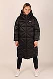 Зимова дитяча підліткова куртка пальто еко пух Nestta Emma чорний, фото 7
