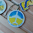 Патріотичний набір Ялинкових іграшок. Дерев'яні новорічні іграшки на ялинку оптом, фото 5