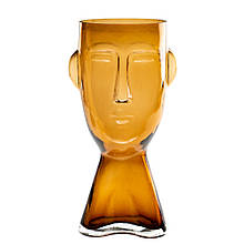 Скляна ваза "Нарис", коричнева 31 см. (8605-010), Elisey