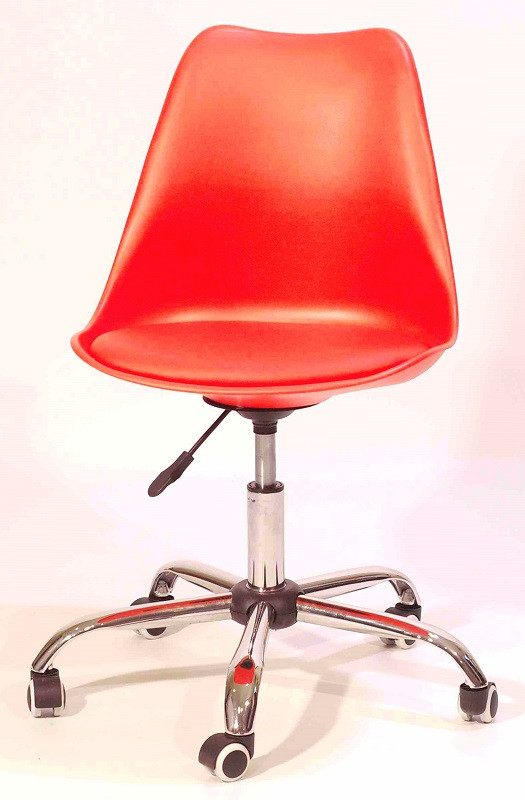 Стілець Milan Office червоний 05 на коліщатках з регулюванням висоти, дизайн Charles Eames у стилі лофт, фото 1