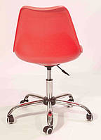 Стілець Milan Office червоний 05 на коліщатках з регулюванням висоти, дизайн Charles Eames у стилі лофт, фото 3