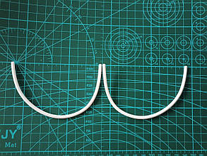 10см Кісточки для бюстгальтера JD-100 пластік білі довжина 18.5см