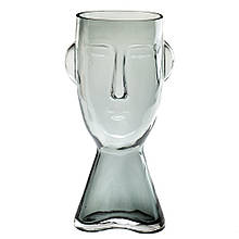 Скляна ваза "Нарис", сіра 31 см. (8605-009), Elisey