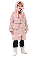 Теплая зимняя куртка пальто для девочки с мехом