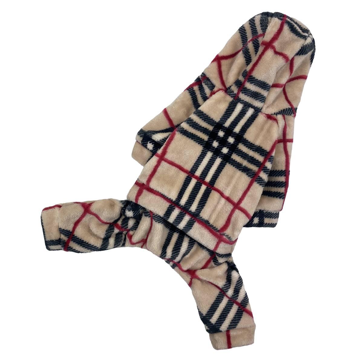 Костюм 31 см (об'єм до 44см) махровий клітинка розм 4 для собак, фото 1