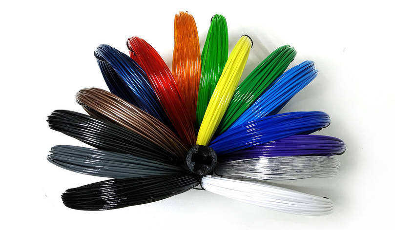 Набір зразків PETG (CoPET, ПЕТГ) пластик для 3D друку, 15 кольорів 150 метрів, фото 2
