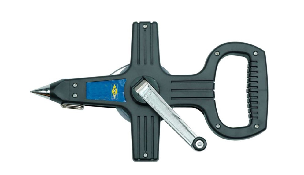 Рулетка геодезична 30 м х 10 мм, металева стрічка, відкритий корпус VOREL 13300