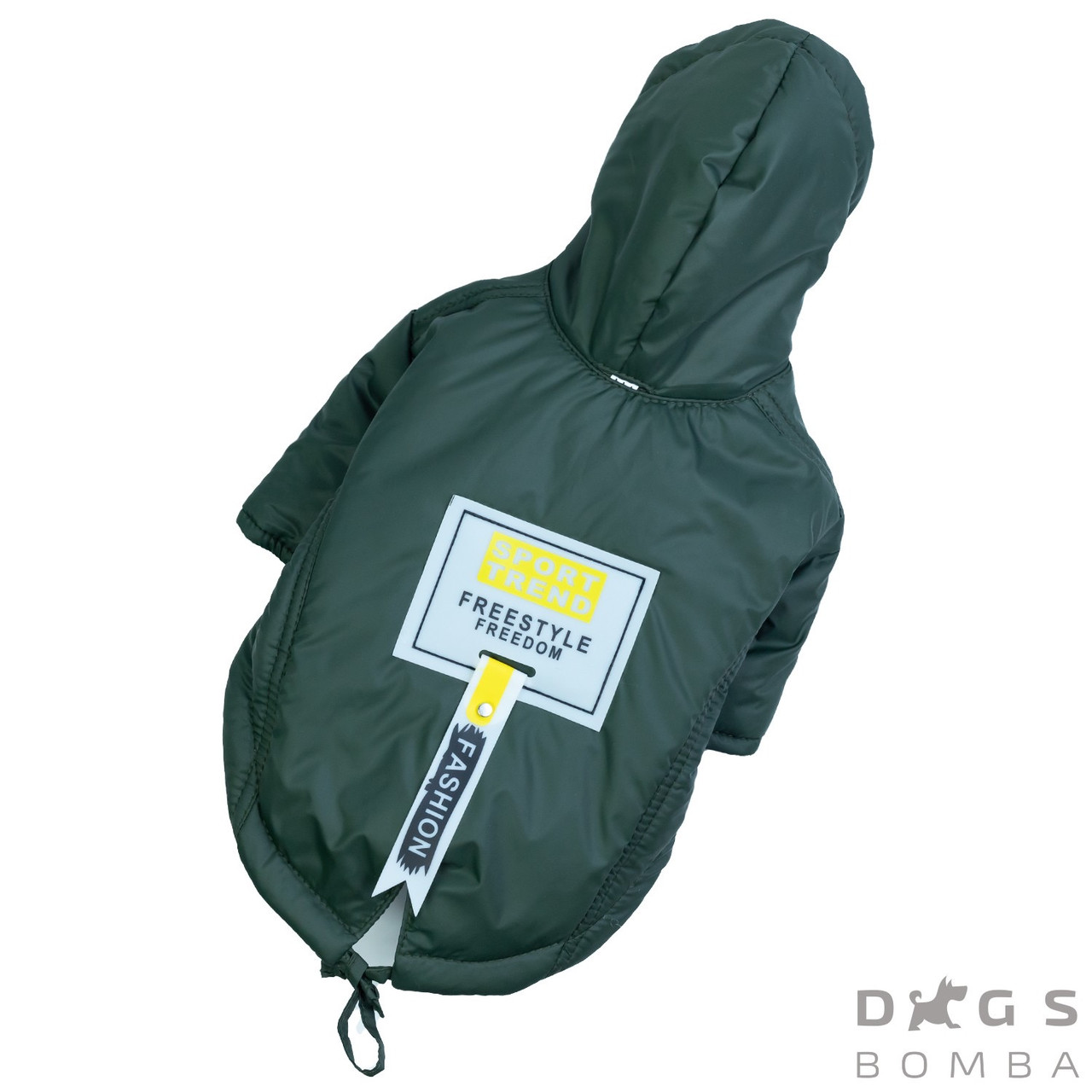 Парка фліс 27 см (об'єм до 38см) хакі розмір 3 для собак S, фото 1