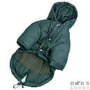 Парка фліс 27 см (об'єм до 38см) хакі розмір 3 для собак S, фото 2