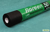 Агроволокно мульчирующее Agreen 50 черное (1,07 х 100), агроволокно от сорняков, плотность 50, спанбонд