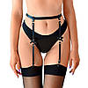 Пояс для панчіх Art of Sex — Venecia з натуральної шкіри, XS-2XL, колір Чорний, фото 2