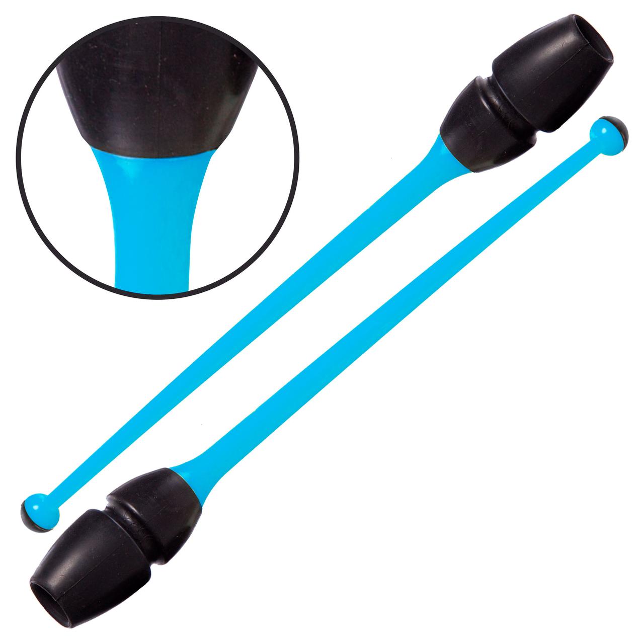 Булави для художньої гімнастики Zelart 0964 довжина 35 см Blue-Black, фото 1