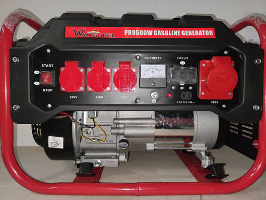 Генератор універсальний Бензиновий Walter Stahl PR-9500W 3 кВт, 220/380 В, фото 1