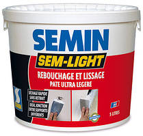 Шпаклівка SEM-LIGHT готова полімерна надлегка безусадна для закладення тріщин, 5 л