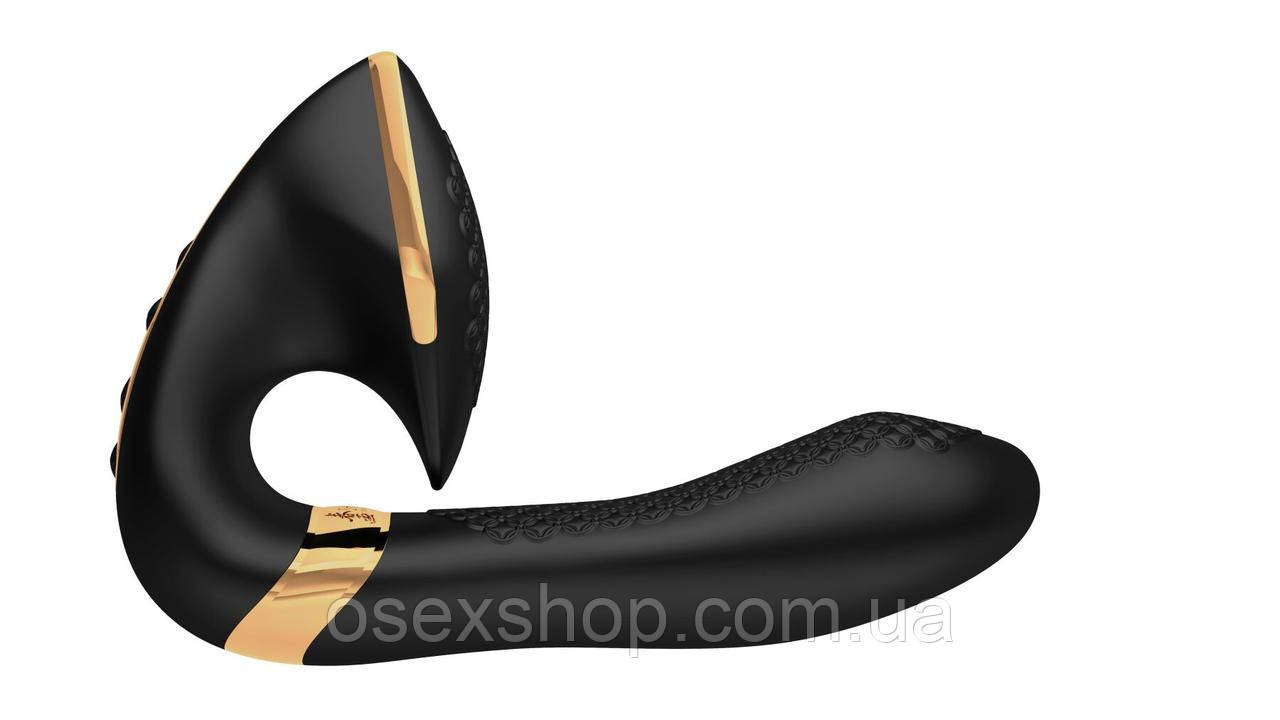 Вагінально-кліторальний вібратор Shunga Soyo Black, фото 1