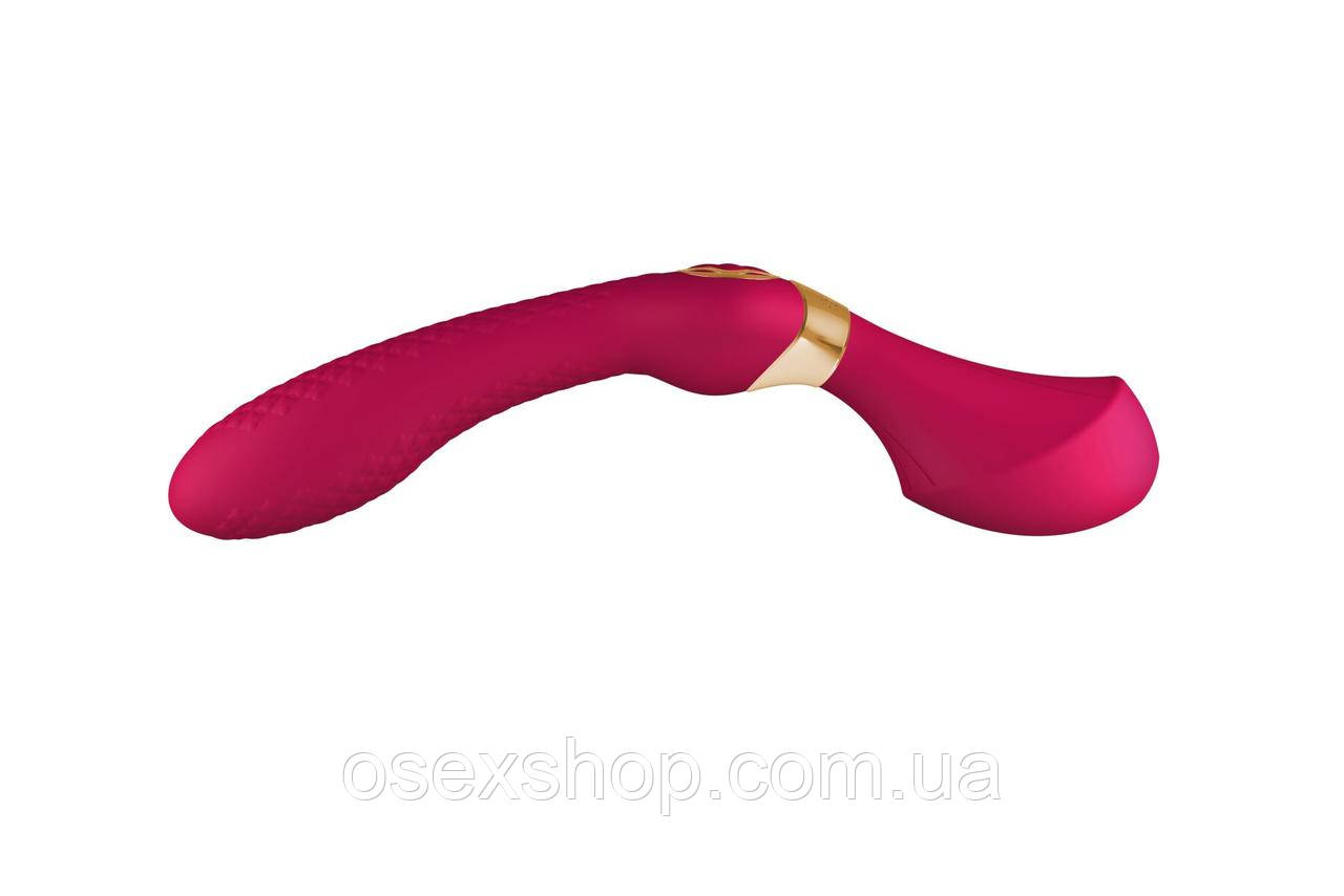 Вібромасажор Shunga Zoa Raspberry, двосторонній, фото 1