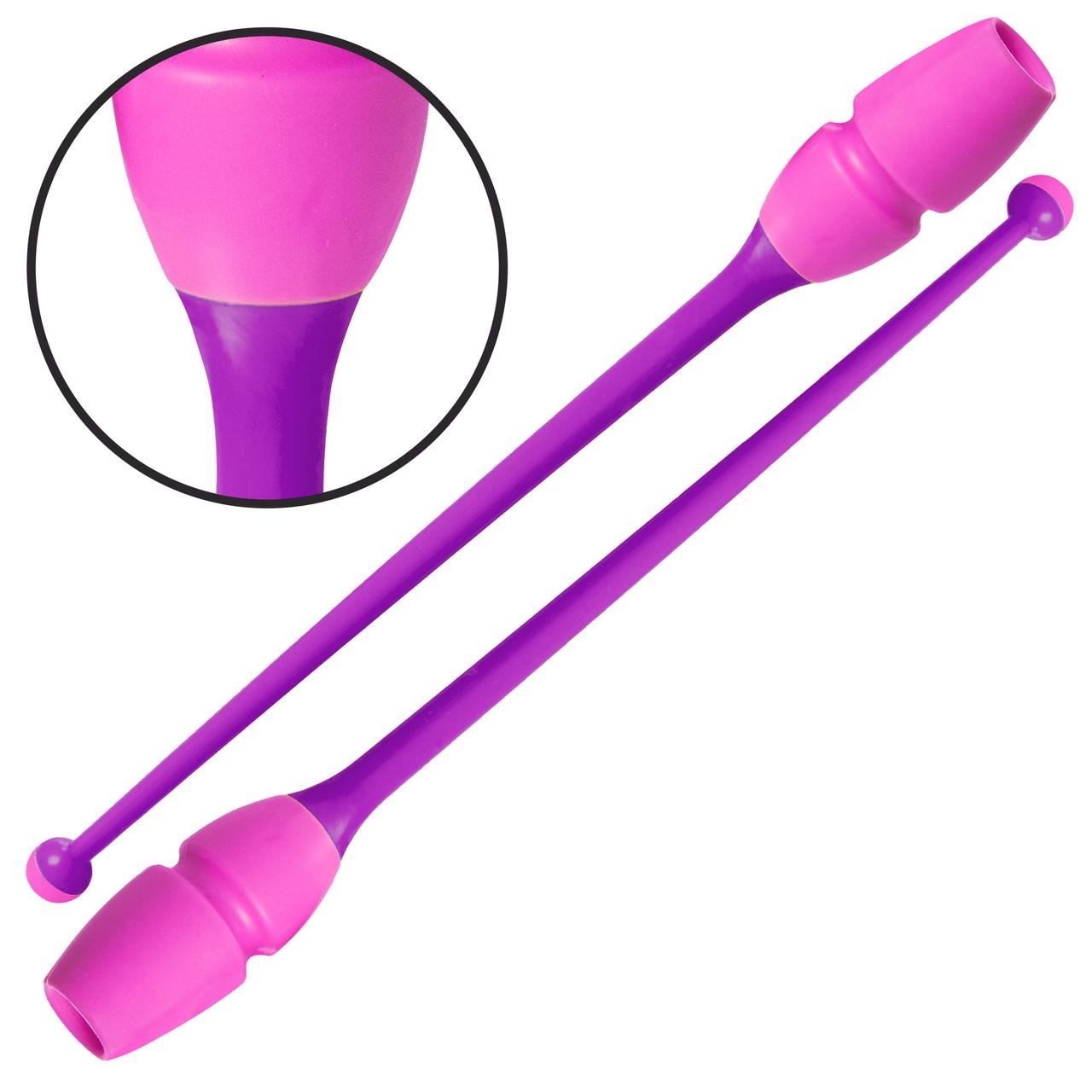 Булави для художньої гімнастики Zelart 0963 довжина 45 см Purple-Pink, фото 1