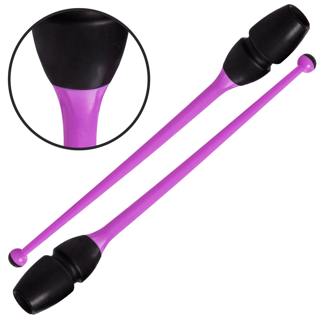Булави для художньої гімнастики Zelart 0964 довжина 35 см Purple-Black