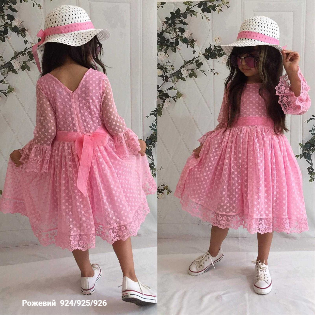 Нарядне рожеве плаття на дівчинку 10 - 13 років. без капелюха. Святкова сукня для дівчинки підлітка