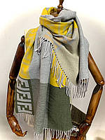 Шикарный двухсторонний кашемировый шарф-палантин 70х180