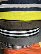 Ремінна стрічка бавовняна 32 мм, стрічка ремінна хлопок, коричневий, фото 3