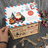 Подарочная коробка с логотипом! Подарок для сотрудников. Бокс для конфет на Новый год
