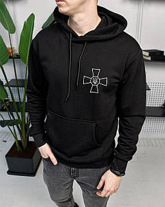 Худі з патріотичним принтом "Логотип ЗСУ" толстовка кенгуру LUX осінь-весна