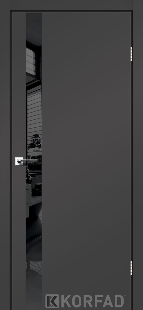 Двері міжкімнатні Корфад/ KORFAD GLP-02 антрацит Super PET BLK