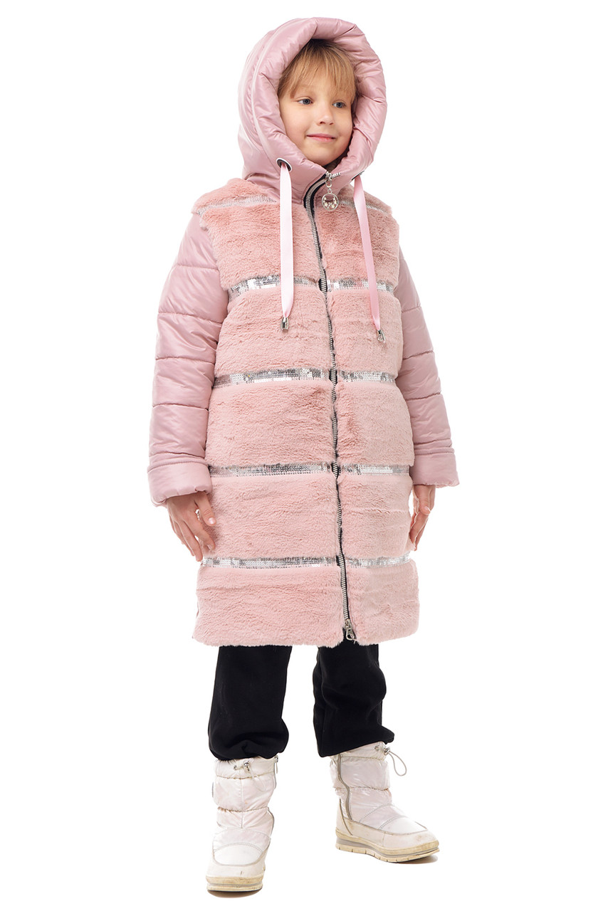 Дитячі зимові куртки та пальто для дівчаток розмір 116-140