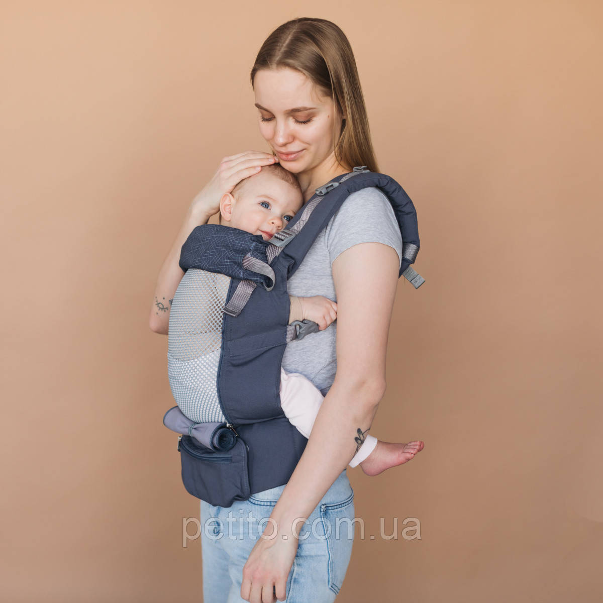 Ерго — рюкзак Love & Carry AIR X LC132, Карбон, графіт