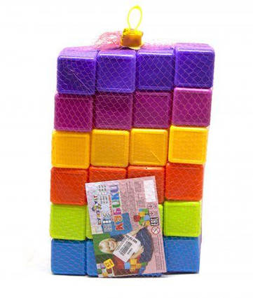 Кубики різнобарвні, 48 штук