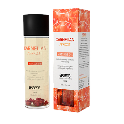 Масажна олія EXSENS Carnelian Apricot (Пурхлива із серцем) 100 мл, натуральна