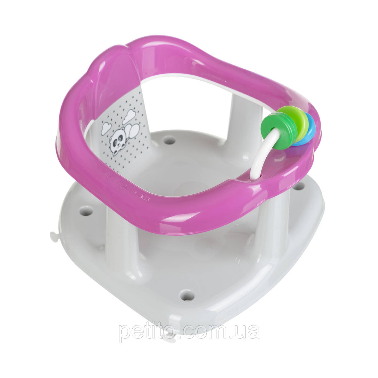 Крісло для купання Maltex Panda 6204 grey/pink, рожевий/сірий