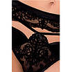 Комплект білизни TONYA SET black XXL/XXXL — Passion Exclusive: трусики, ліф, пояс для панчіх, фото 5