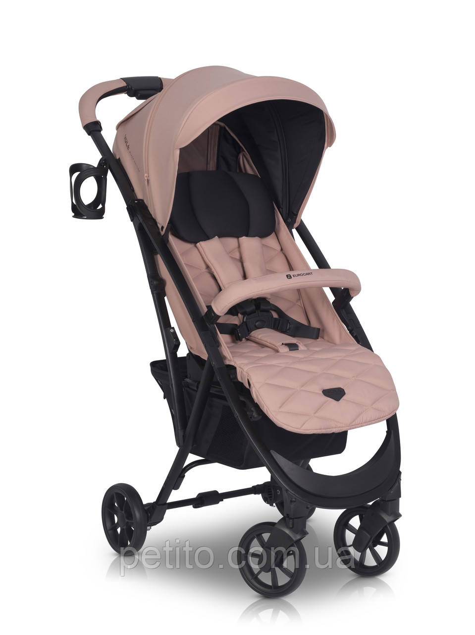 Коляска Euro-Cart Volt black edition 9023-ECVB-24, Langust, пудра