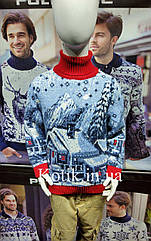 Светр підлітковий Pulltonic Будиночок у Горах 13-14 років (156-160), Червоний комір