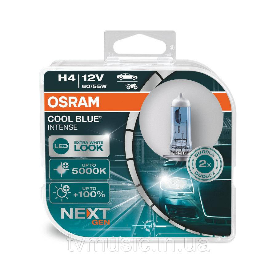 Галогенні лампи Osram Cool Blue Intense Next Gen H4 12V 60/55W 64193CBN-HCB