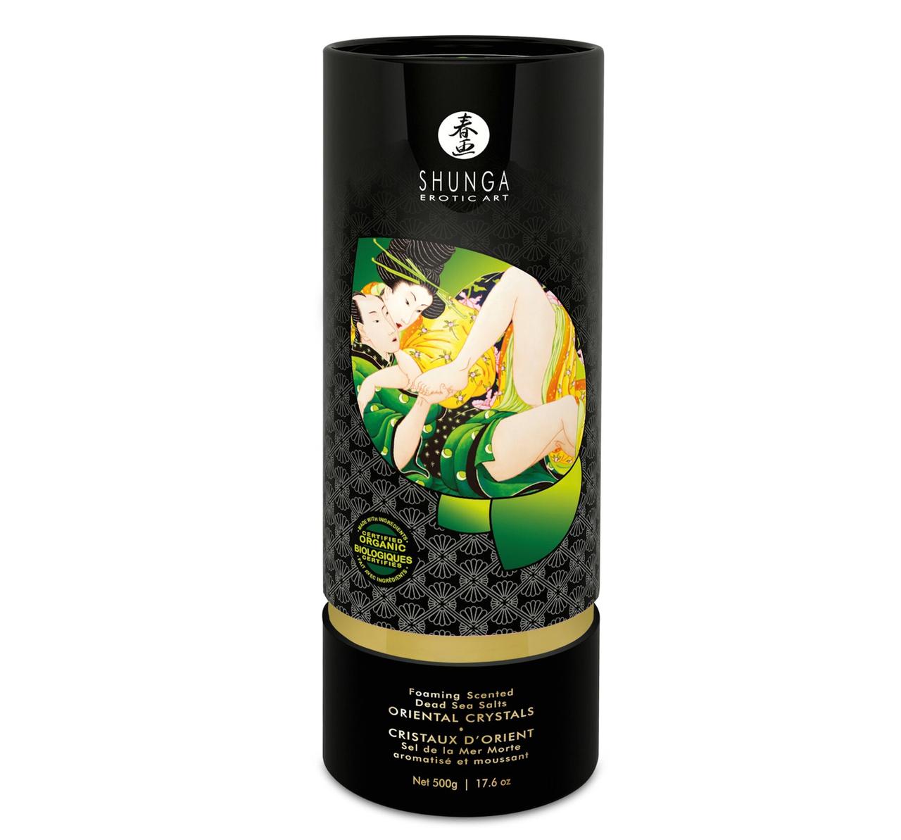 Соль для ванны Shunga Oriental Crystals Bath Salts ORGANIC - Lotus Flower (500 г) соль Мертвого моря - фото 1 - id-p1716269481